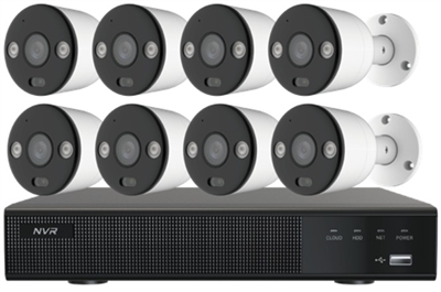 8CH PoE NVR + 8x 8MP Bullet Camera Kit